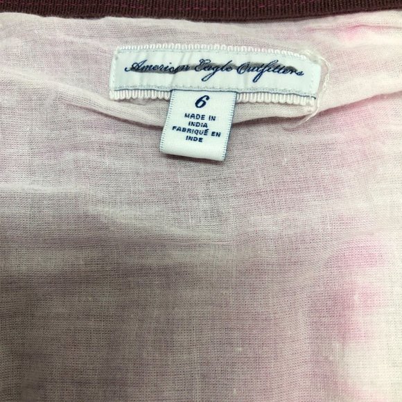 American Eagle Skirt Womens 6 Boho Tye Dye Pink White Purple Short Mini Bohemian - Picture 3 of 11